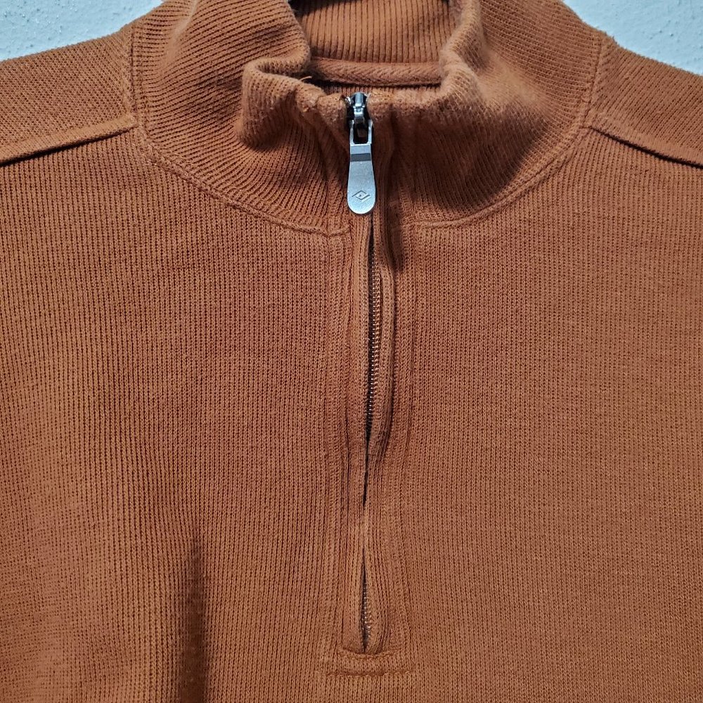 Joe Joseph Abboud Orange Partial Zip Mock Neck Sw… - image 4